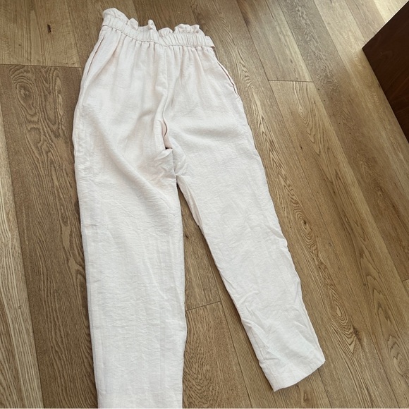 Club Monaco Womens Paper Bag High Waist Tapered Pleated Pants Pink-2 - Picture 7 of 17